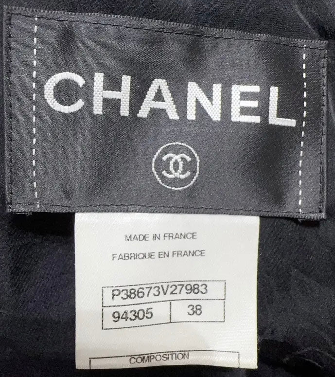CHANEL ICONIC 10A PARIS-SHANGHAI BLACK TWEED BRAIDED TRIM CUFFS JACKET FR 38