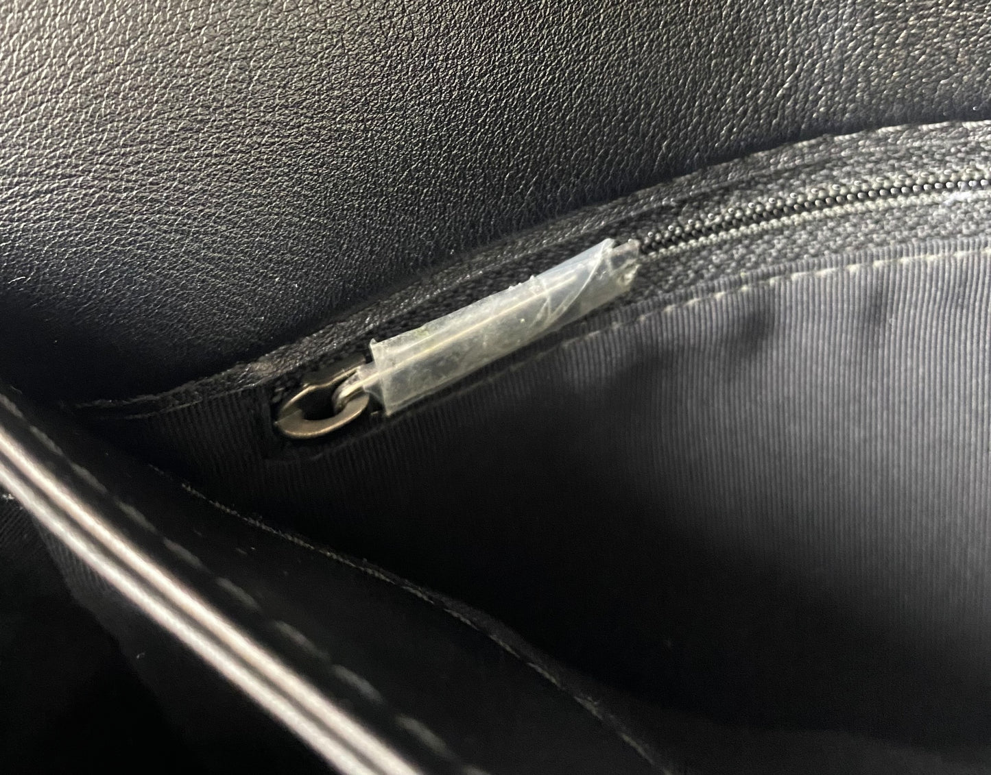 Chanel 13A Enchained Boy Bag Black Leather Old Medium Flap Bag