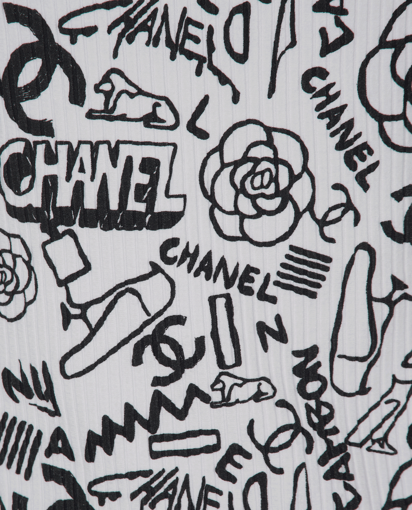 Chanel 19A Paris-New York Egypt Graffiti Tank Top Blouse FR 36
