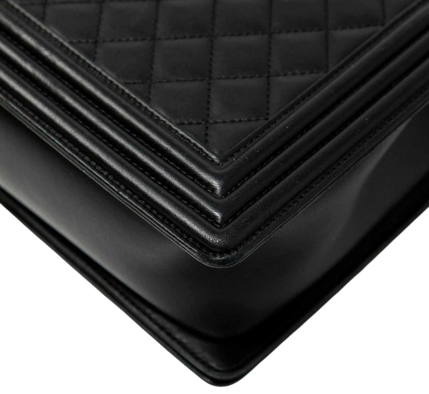 Chanel Black Large Maxi Quilted Lambskin Leather Boy Crossbody Bag