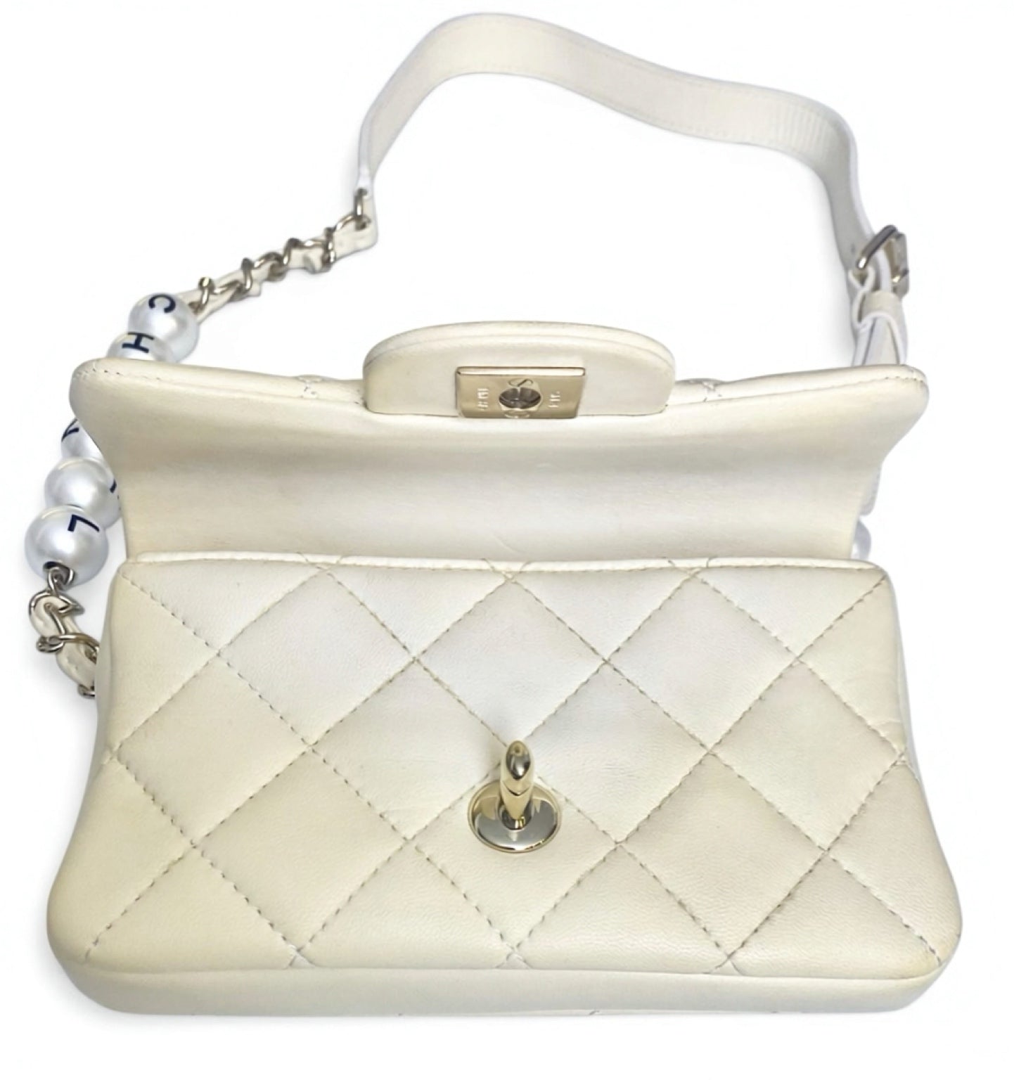 Chanel 2019 My Precious Pearls Quilted Leather Mini Waist Belt Bag