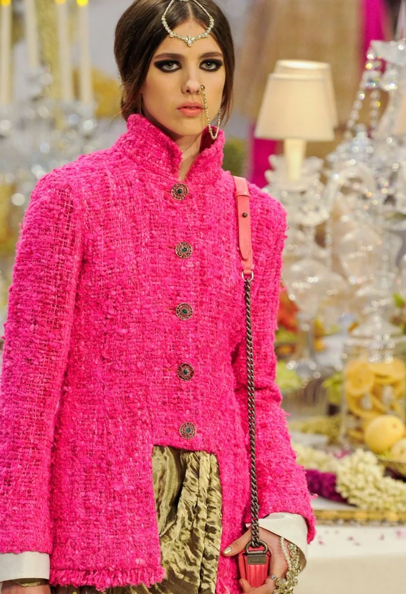 Chanel 12A Paris Bombay Hot Pink Runway Jacket FR 40