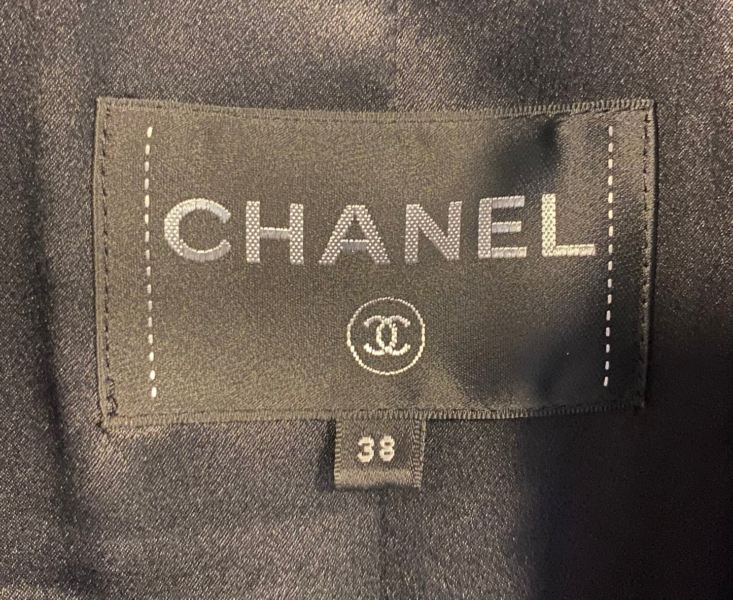 Chanel 17A Space Station Black Boucle Wool Double Breast Long Wool Coat FR 38