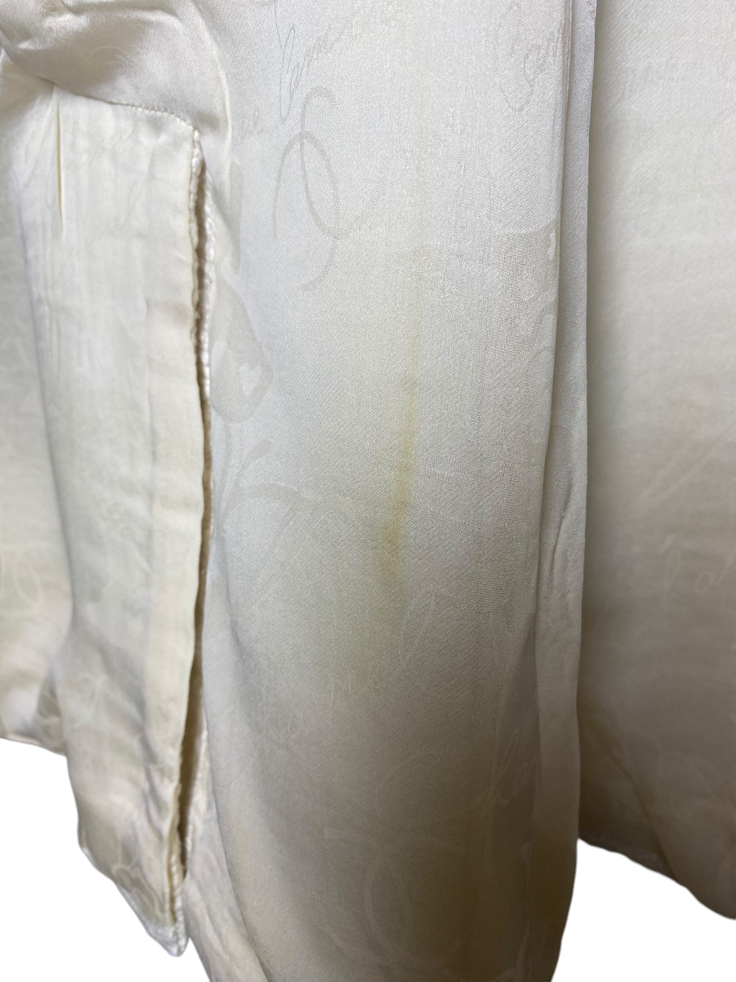 Chanel 12A Paris-Bombay Runway Ivory Ecru Cotton Tweed Blazer Long Jacket FR 38
