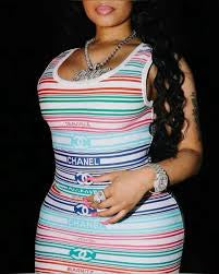 Chanel 19P Multicolor Stripe Crop Top and Skirt Set FR 36