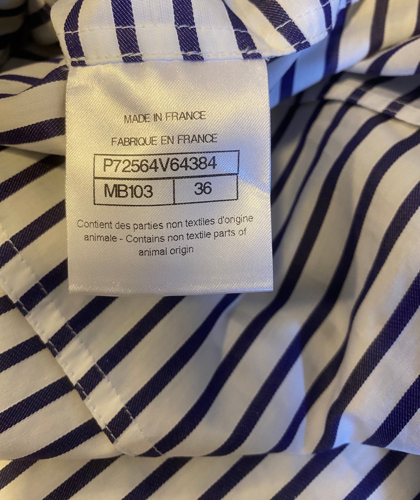 CHANEL 22S RUNWAY STRIPE MAXI SKIRT CC BUTTONS FR 36