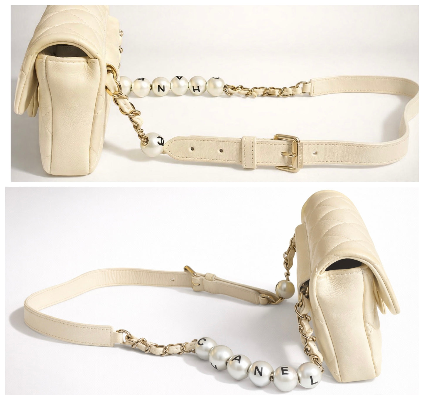 Chanel 2019 My Precious Pearls Quilted Leather Mini Waist Belt Bag
