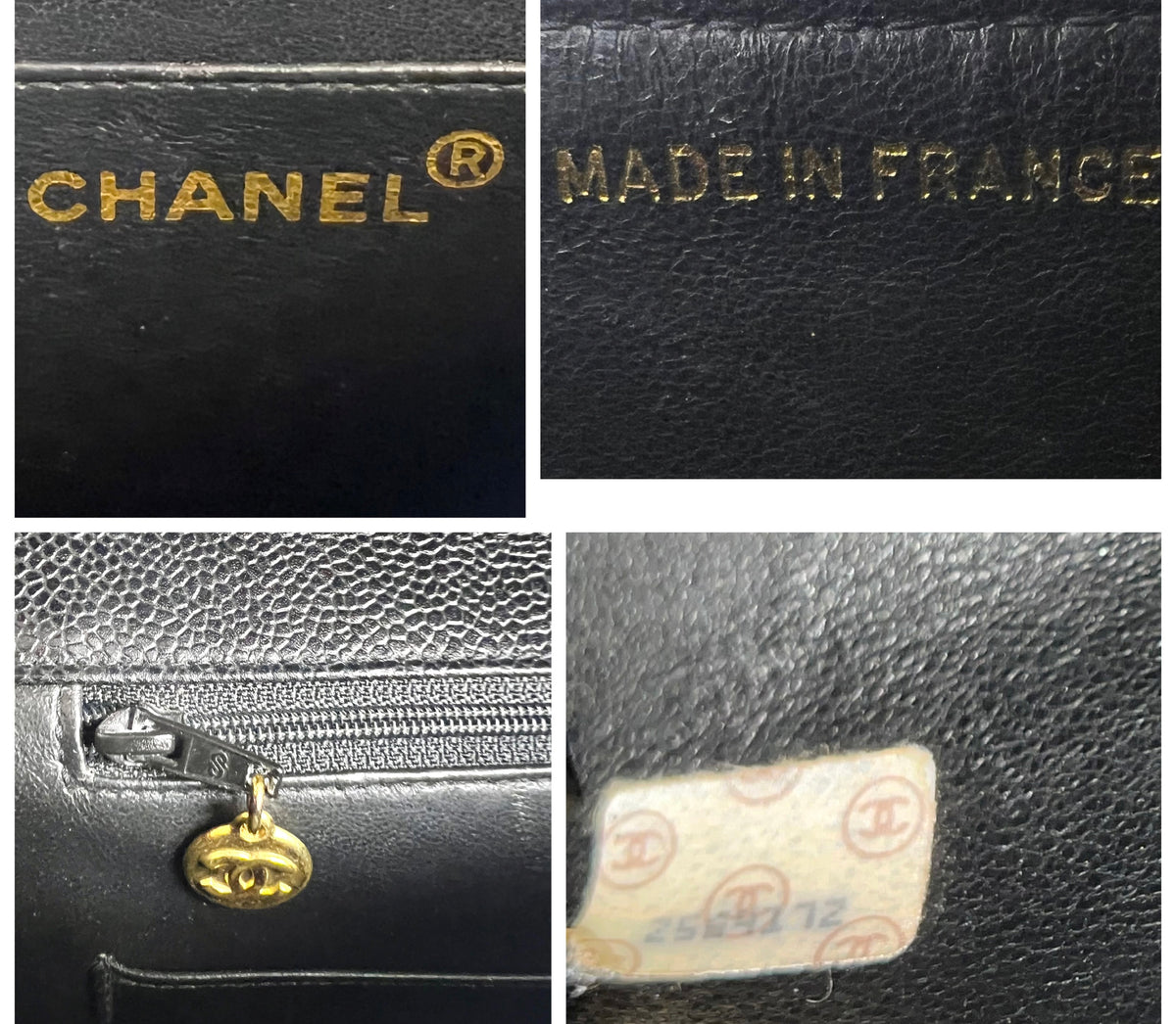 Vintage 90s Chanel XL Jumbo Black Caviar Quilted Classic Briefcase Bag 24K GHW