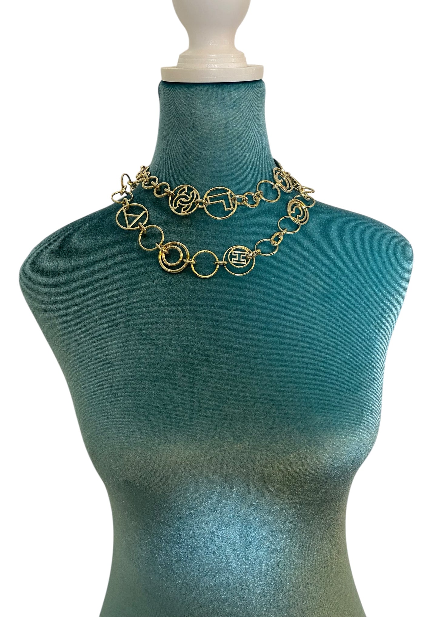 Chanel Letters 17C Paris-Cuba Runway Oversized Gold CC Necklace or Belt