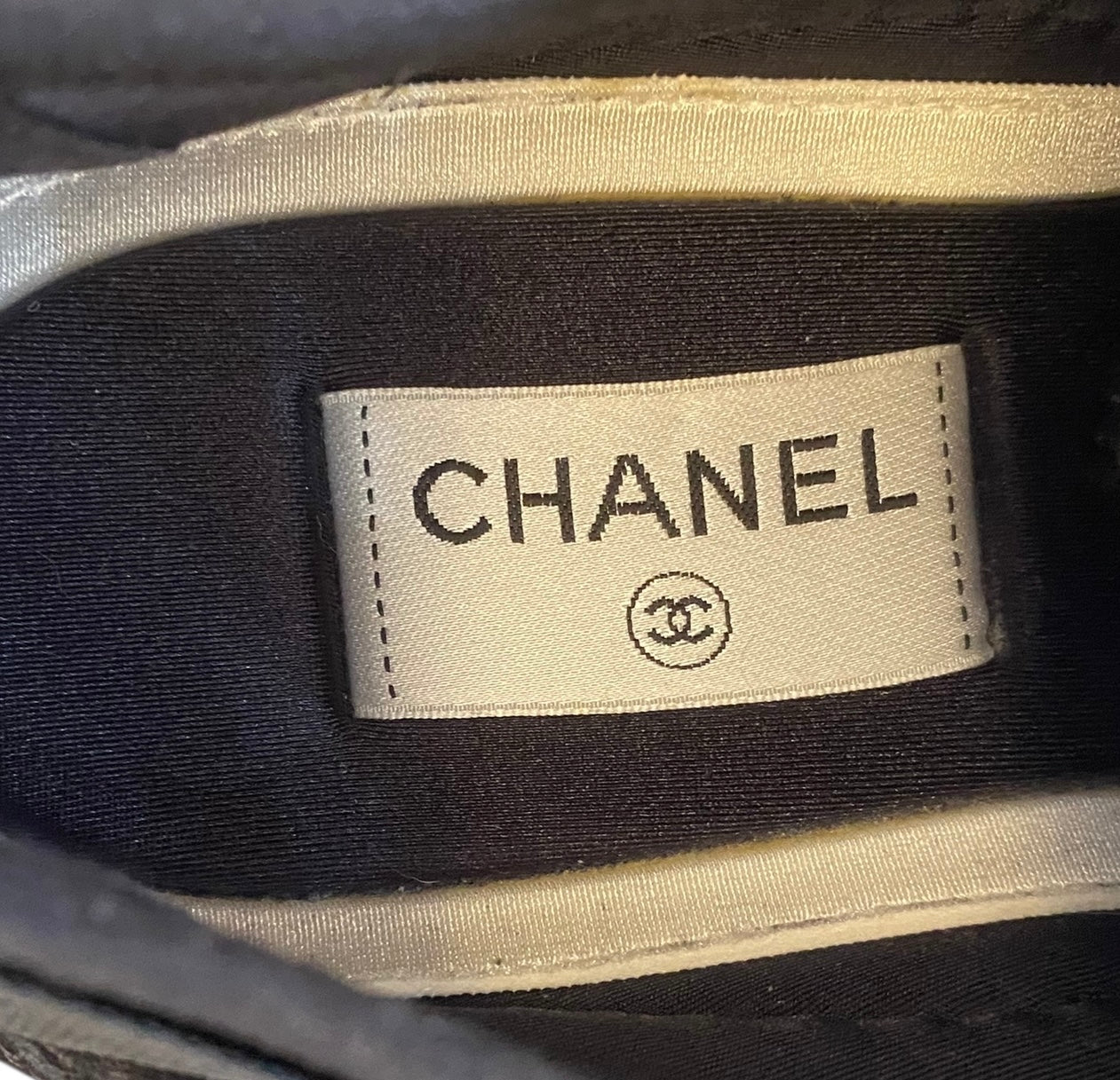 Chanel 20A Black Velvet and Suede Grosgrain CC Sneakers EU 41