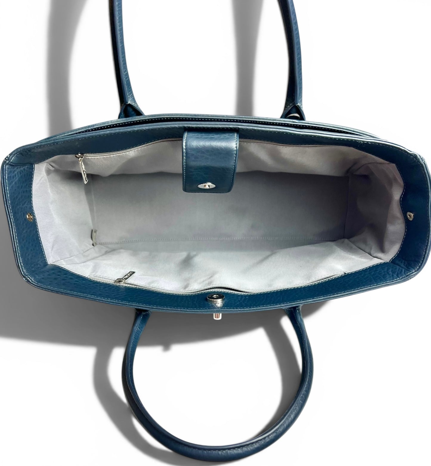 Chanel Navy Blue Caviar Leather Cerf Executive Shopper Classic Tote Bag SHW