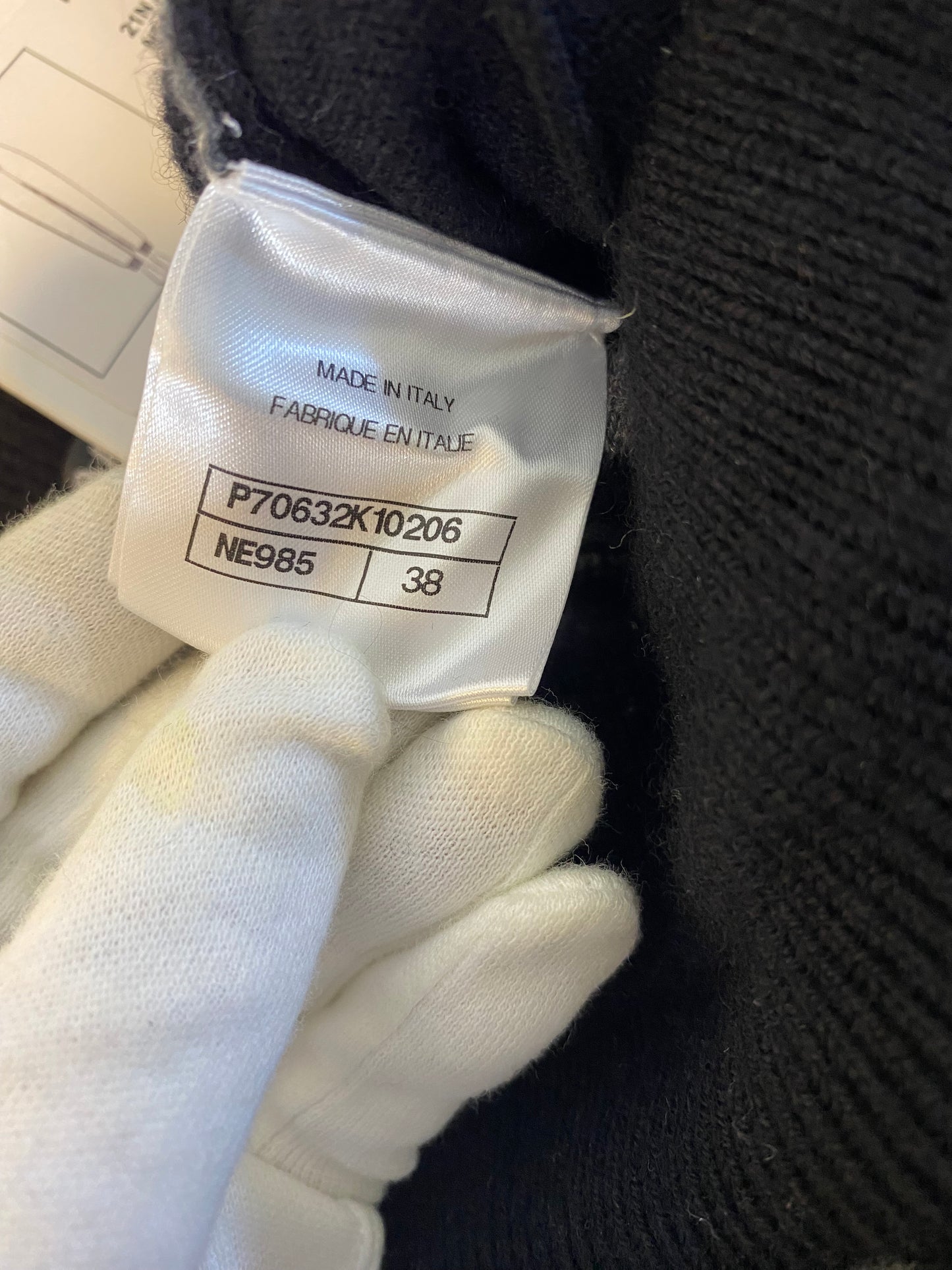 NWT Chanel Logo 21N Coco Neige Black Grey Cashmere Bottoms Lounge Pants FR 38