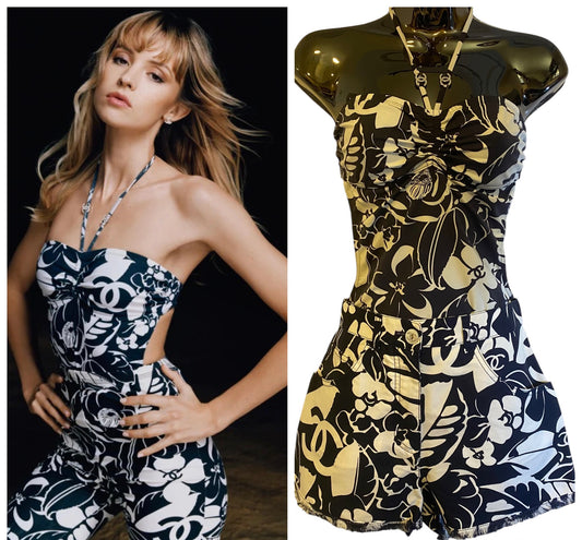 Chanel 2021 Coco Beach Swimsuit and Shorts SET FR 38/40