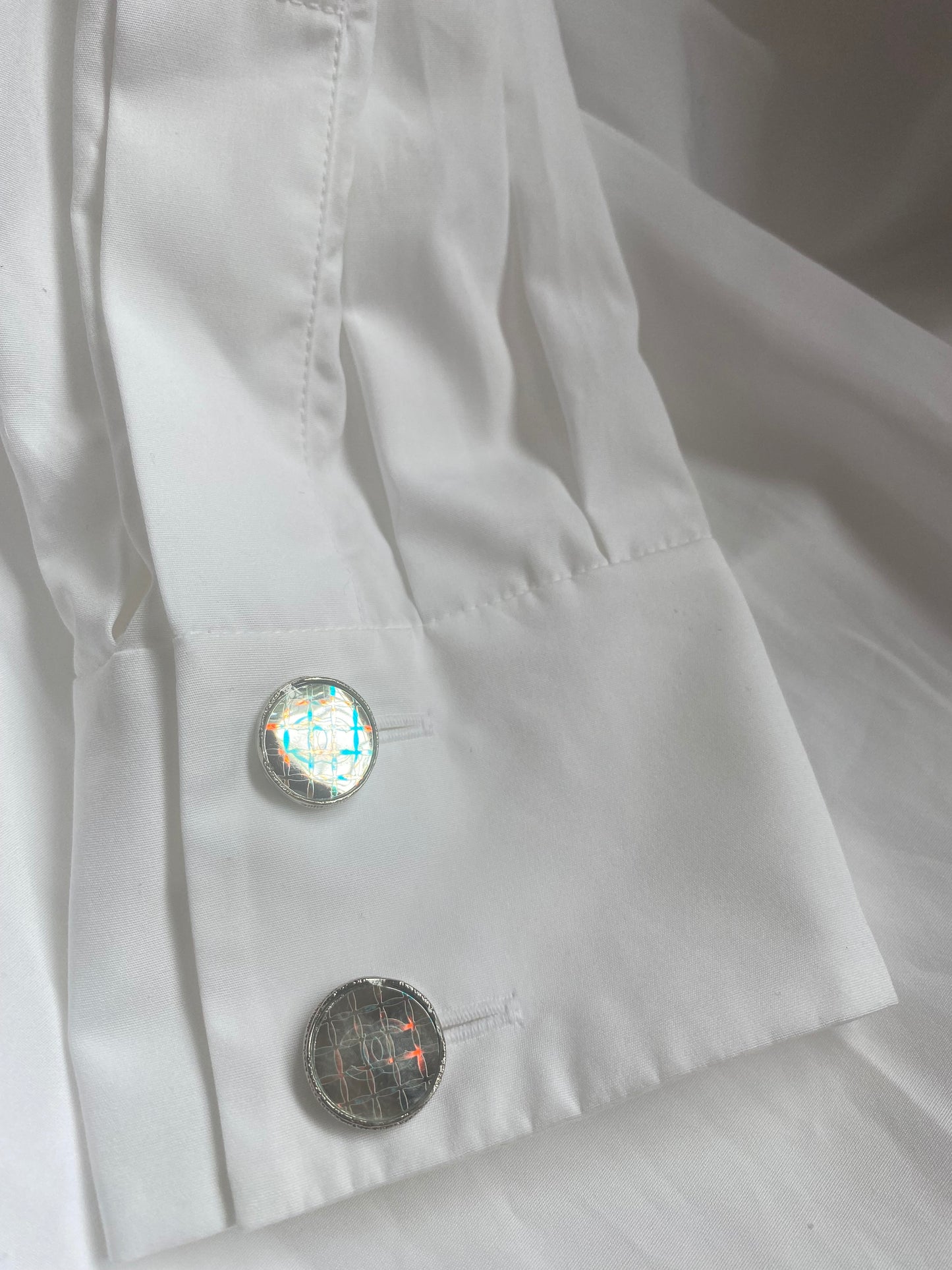 NWT Chanel 23C Monte-Carlo Runway Long Tuxedo Dress Shirt Blouse FR 40