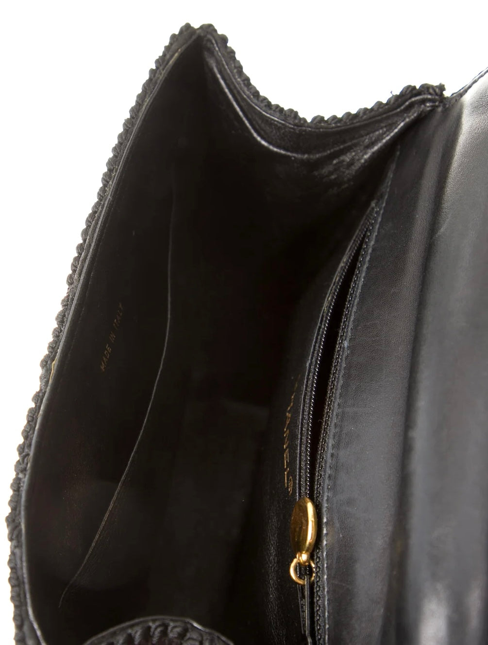 Rare Chanel 1997 Vintage Kelly Black Silk Rope Braided Flap Bag 24K Gold Hardware