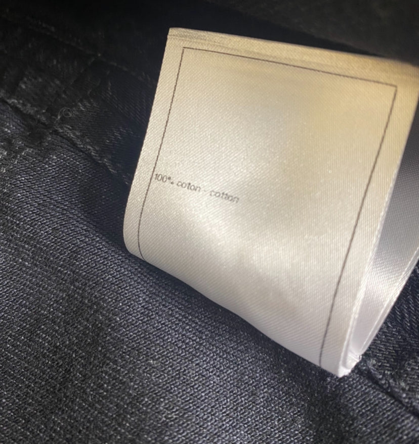 Chanel 24A Paris Manchester Black Denim Coat Jacket Cape FR 36