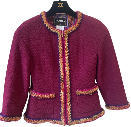 Chanel 14A Supermarket Collection Raspberry Pink Jacket FR 38