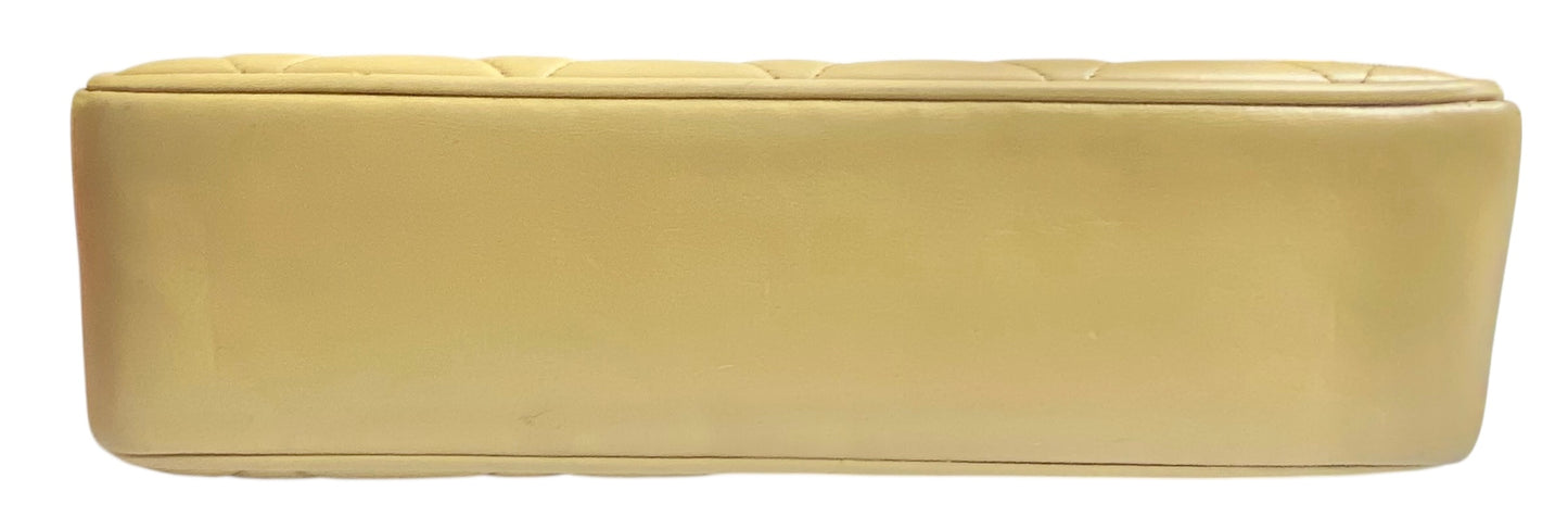 Chanel Vintage 24K CC Beige Lambskin Classic Timeless Tote Bag