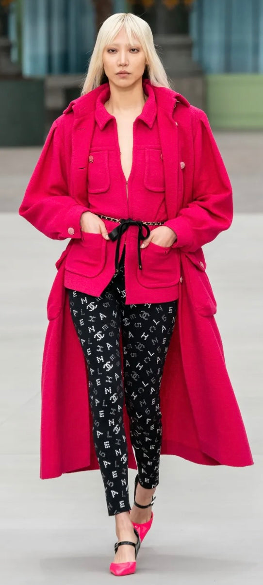 CHANEL 20C RUNWAY CC Logo Pants Leggings FR 38