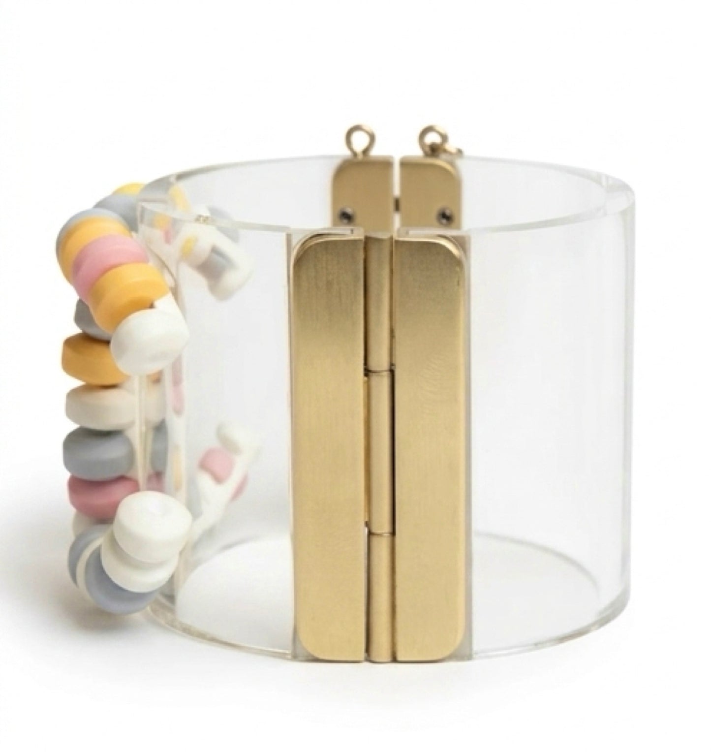 Rare Chanel 14K Supermarket CC Candy Multicolor Statement Bracelet Cuff