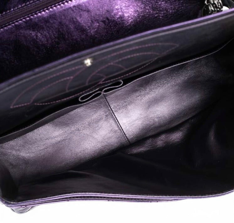 Chanel Metallic Purple Maxi 228 Classic Reissue Flap Bag