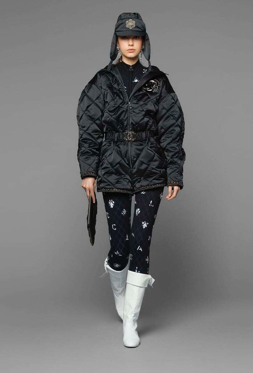 Chanel 2019 Coco Niege Après-ski Ski Motif Leggings Pants FR 38