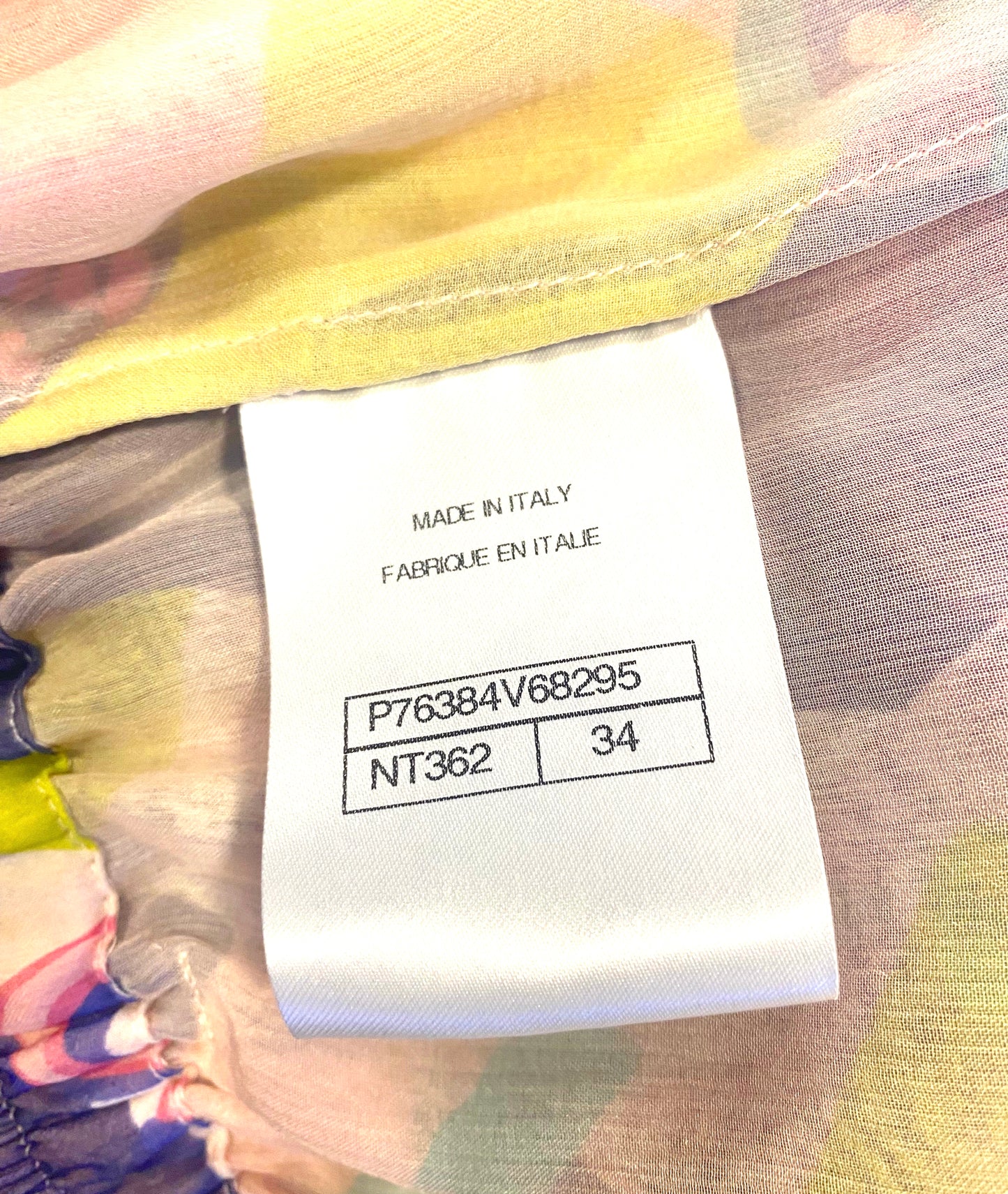 Chanel 24C Runway MultiColor Graffiti Silk Harem Pants FR 34