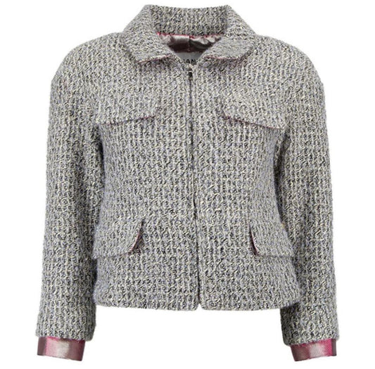 CHANEL 14A RUNWAY SUPERMARKET Fantasy Tweed Jacket FR 36