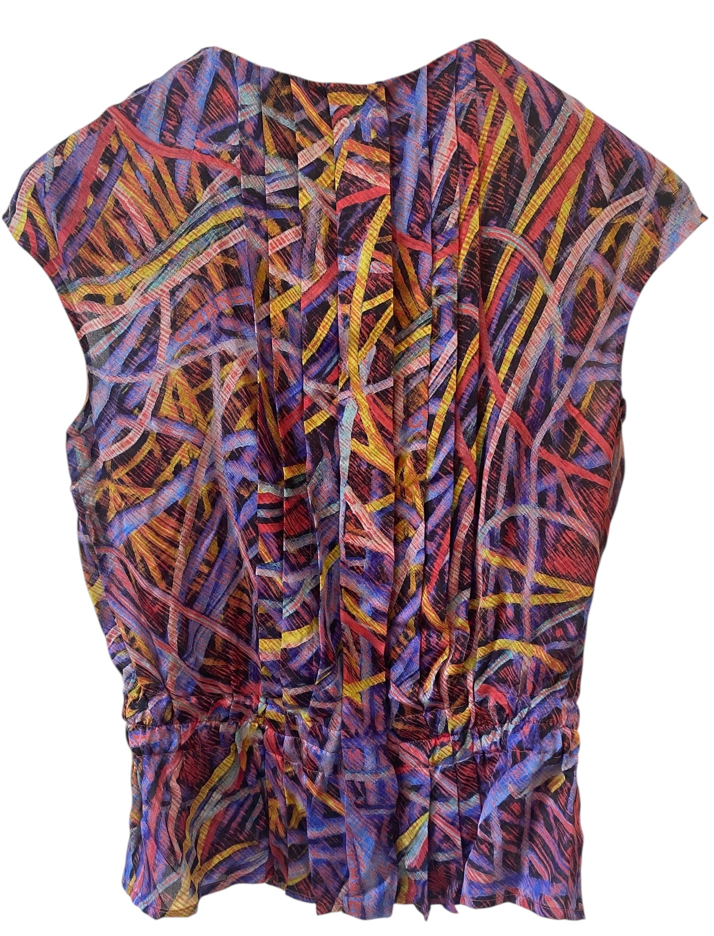 Chanel 14A Supermarket Collection SET Raspberry Pink Jacket & Blouse FR 38