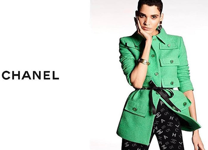 Chanel 20C Runway Black CC Logo Pants Leggings FR 42