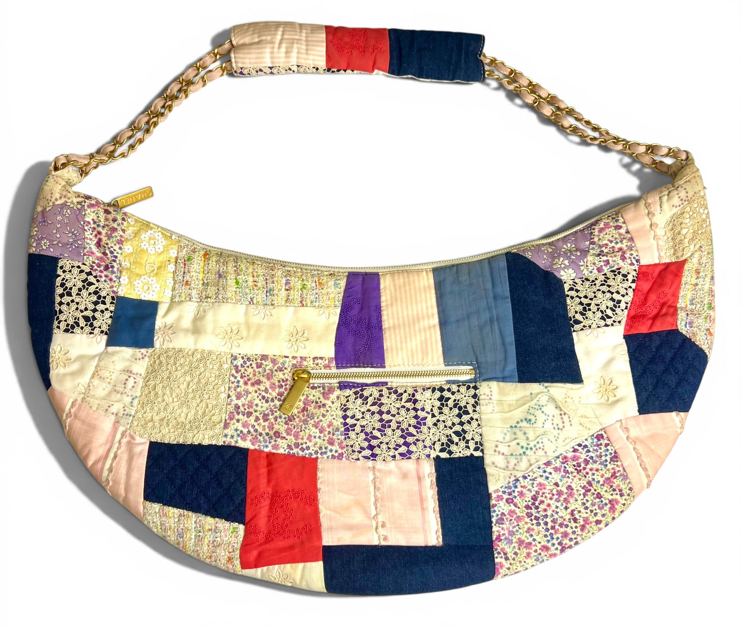 ULTRA RARE CHANEL 06P RUNWAY MULTICOLOR PATCHWORK TOTE HOBO BAG