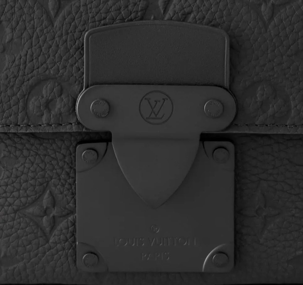 Louis Vuitton Matte Black Taurillon Monogram S Lock Sling Crossbody Waist Bag