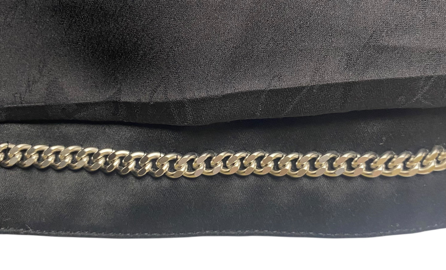 Chanel 17B Metropolitan Checker Sequin Leather Trim Zip Up Jacket FR 42