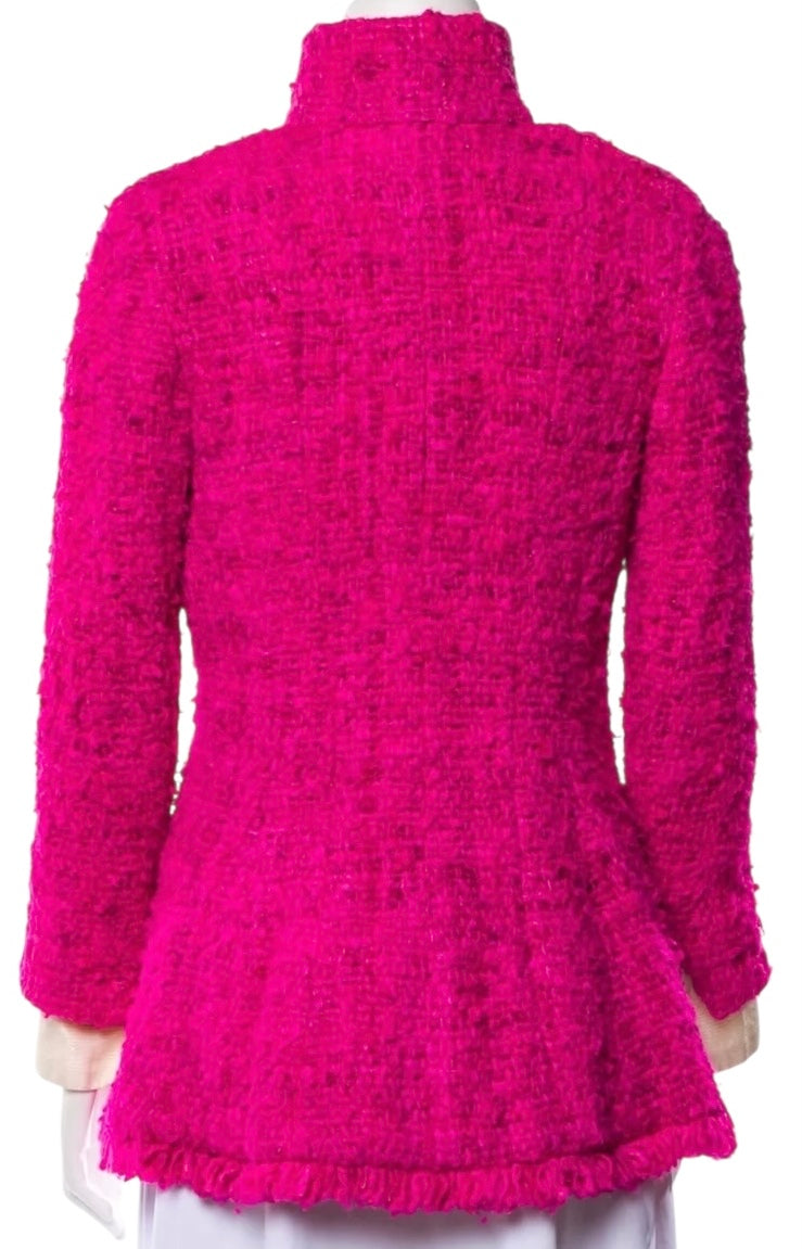 Chanel 12A Paris Bombay Hot Pink Runway Jacket FR 40