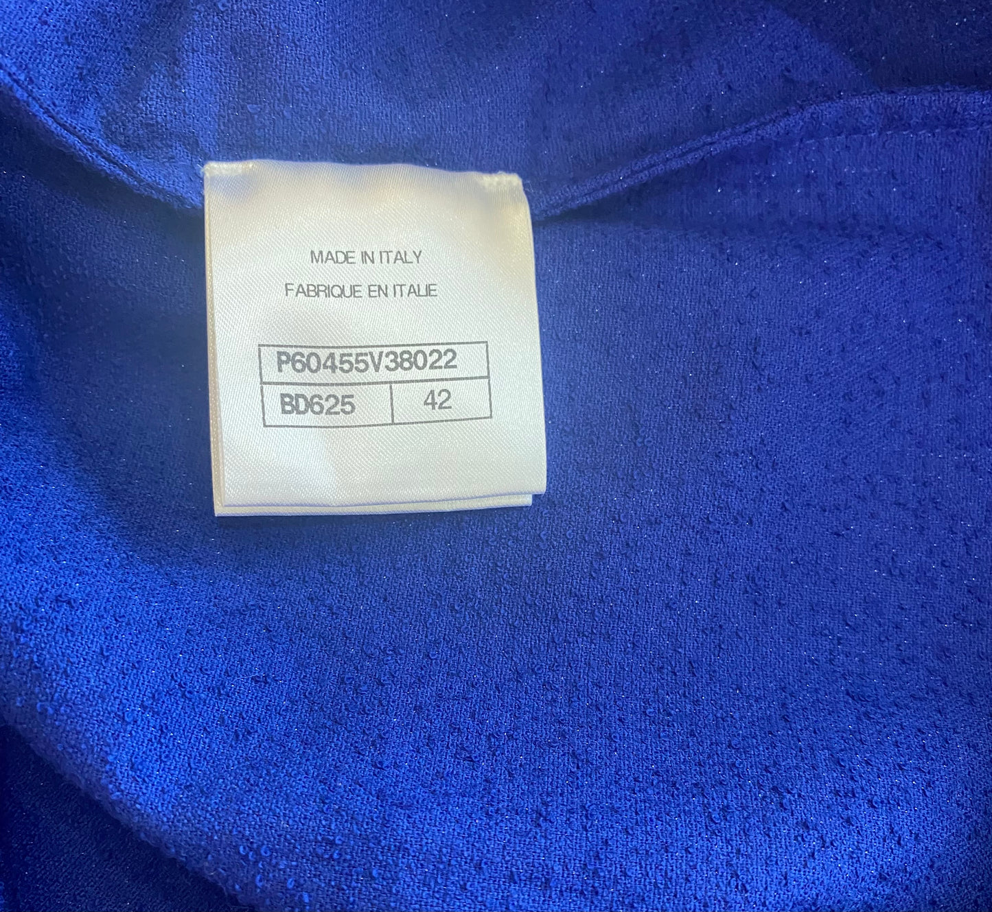Chanel 19C La Pausa Runway Blue Blouse Top Shirt FR 42