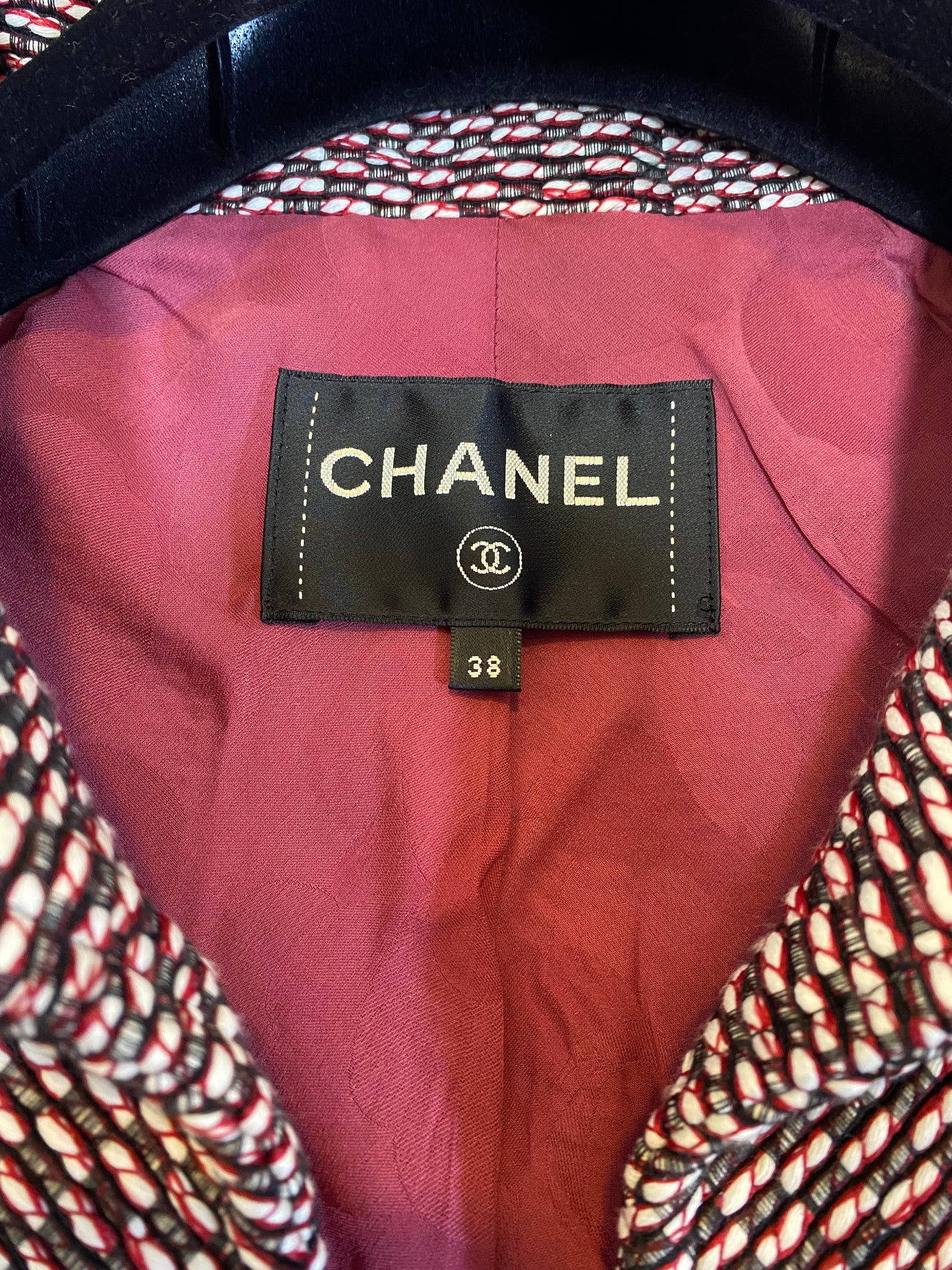 New Chanel 19C La Pausa Runway 3 Piece Set Tweed Jacket Pants and Blouse FR 38