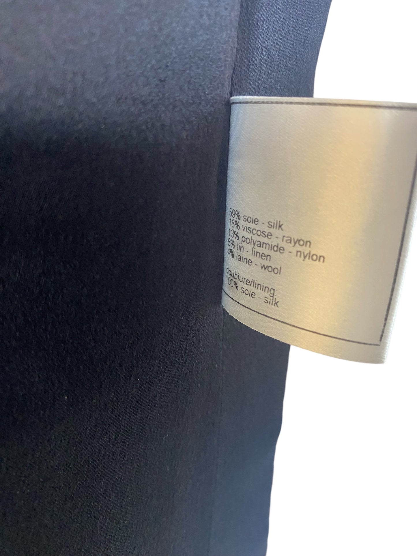Chanel 04A Black White Tweed Midi Coat Mink Fur Trim FR 40