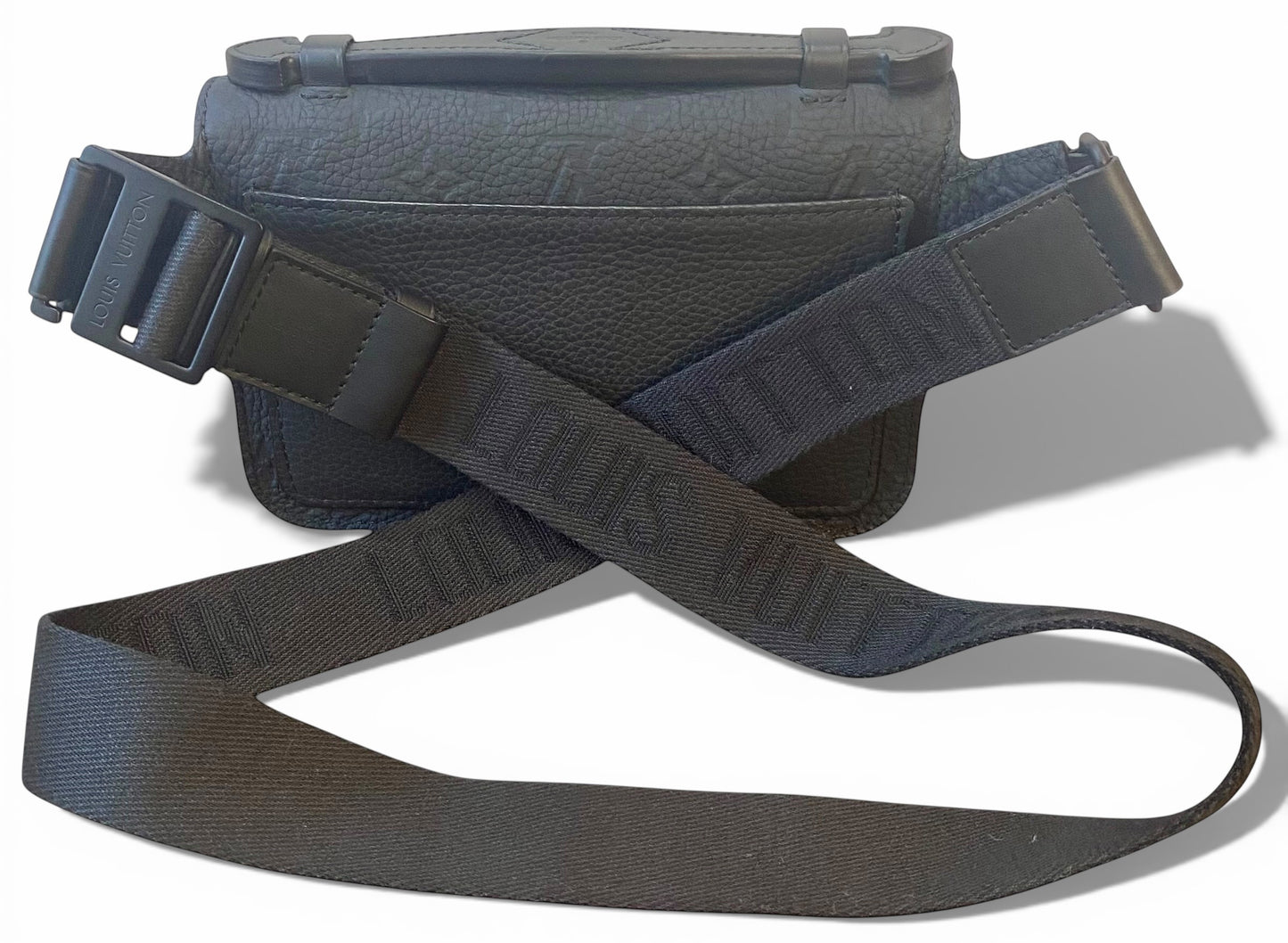 Louis Vuitton Matte Black Taurillon Monogram S Lock Sling Crossbody Waist Bag