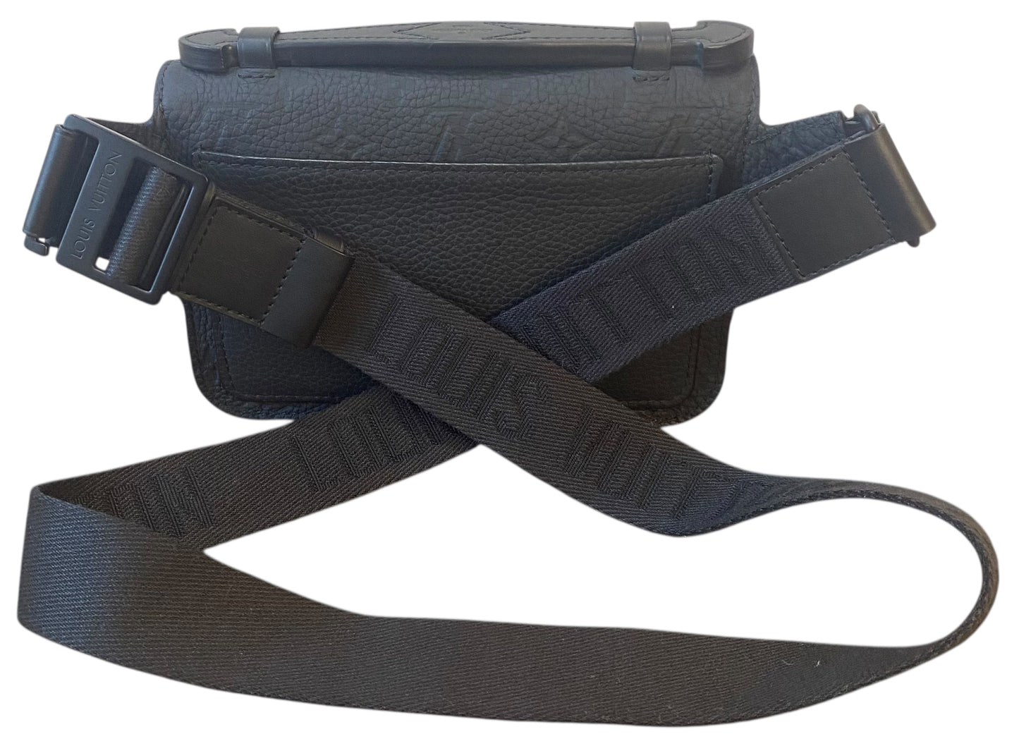 Louis Vuitton Matte Black Taurillon Monogram S Lock Sling Crossbody Waist Bag