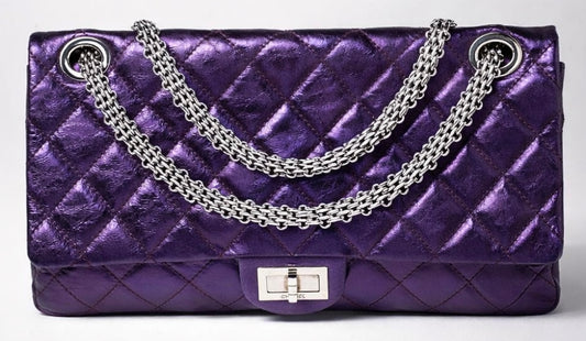 Chanel Metallic Purple Maxi 228 Classic Reissue Flap Bag
