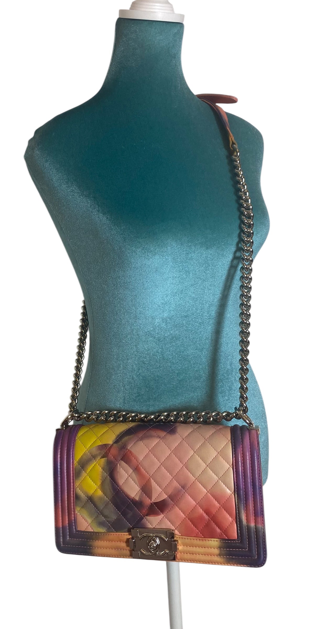 Chanel 15P Limited Edition ‘Flower Power’ Medium Lambskin Boy Flap Bag