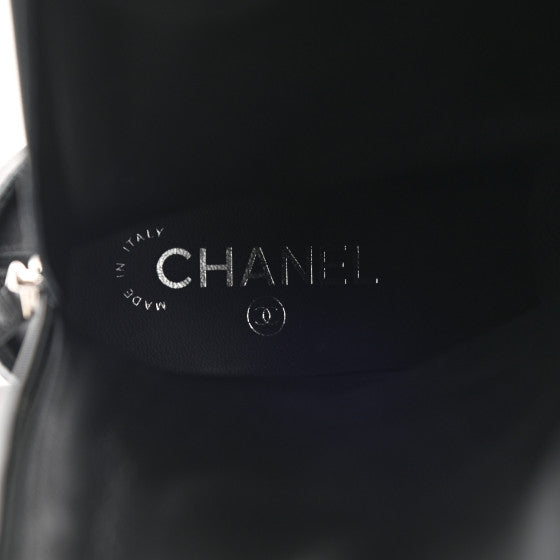 CHANEL 18A HAMBURG BLACK LEATHER PEARL CHAIN RIDING KNEE HIGH BOOTS EU 41