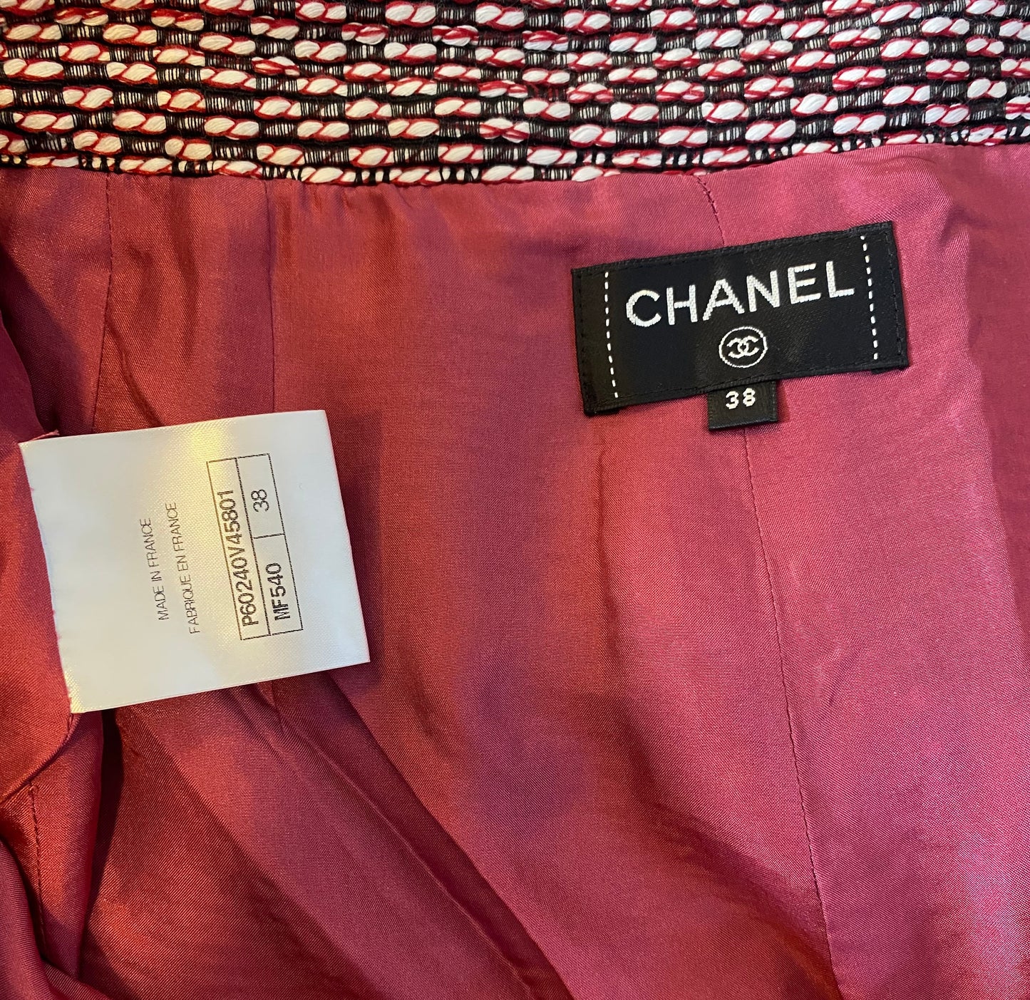 New Chanel 19C La Pausa Runway 3 Piece Set Tweed Jacket Pants and Blouse FR 38