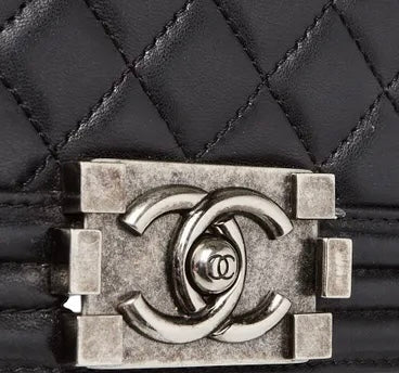 Chanel Black Large Maxi Quilted Lambskin Leather Boy Crossbody Bag