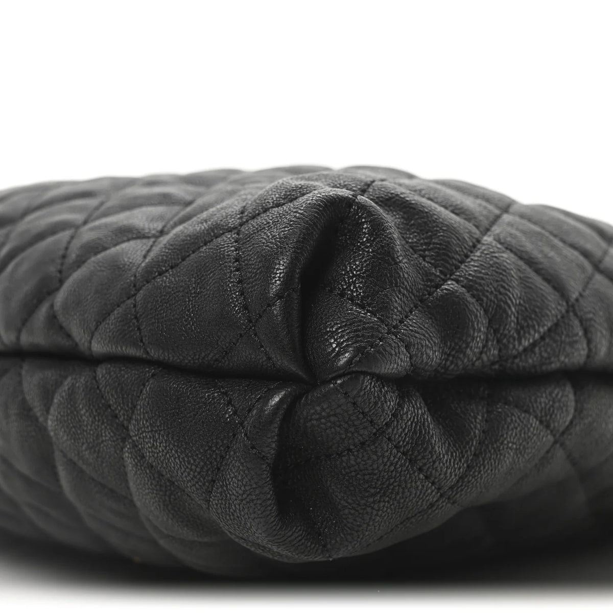 Chanel 10A Large Black Caviar Quilted Elastic Tote Shoulder Bag