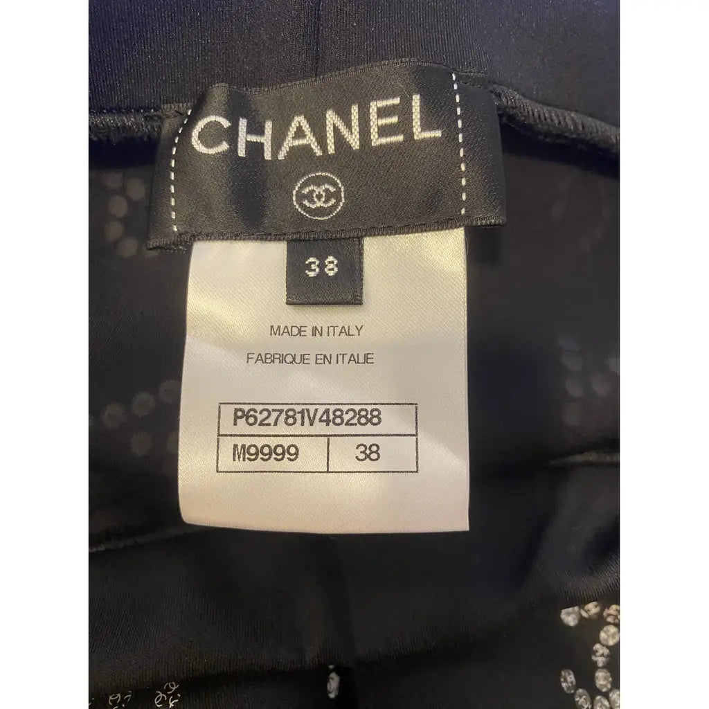 CHANEL 20C RUNWAY CC Logo Pants Leggings FR 38