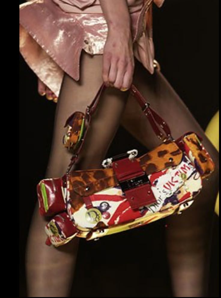 DIOR John Galliano Limited Edition Vintage Victim Crystal Small Saddle Bag