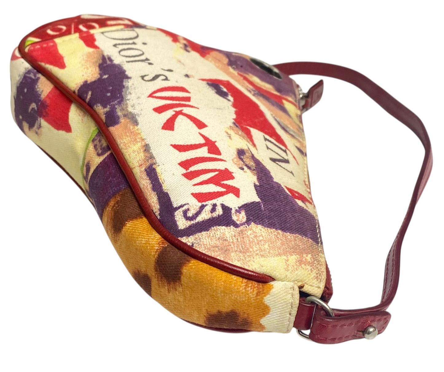 DIOR John Galliano Limited Edition Vintage Victim Crystal Small Saddle Bag