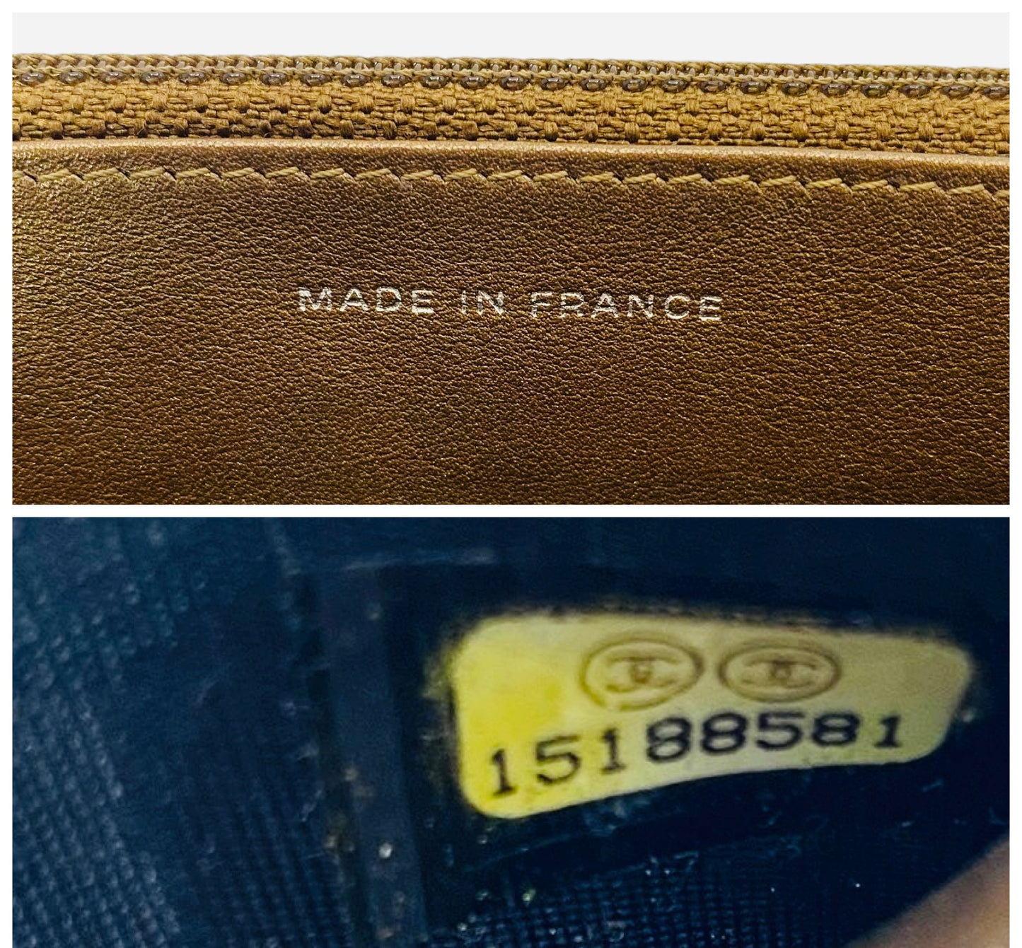 Chanel Caviar Bronze Metallic Double CC Wallet on Chain WOC