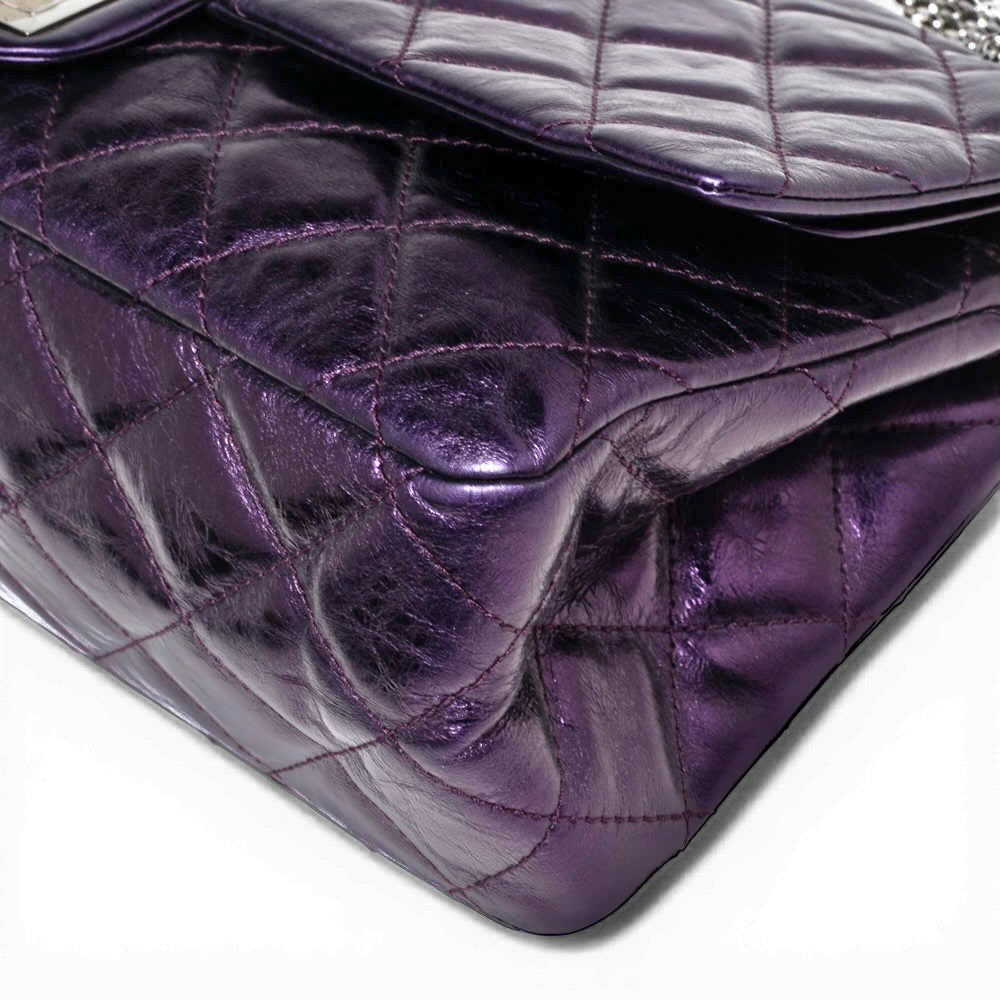 Chanel Metallic Purple Maxi 228 Classic Reissue Flap Bag